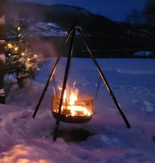 Bilde bålpanne vinter