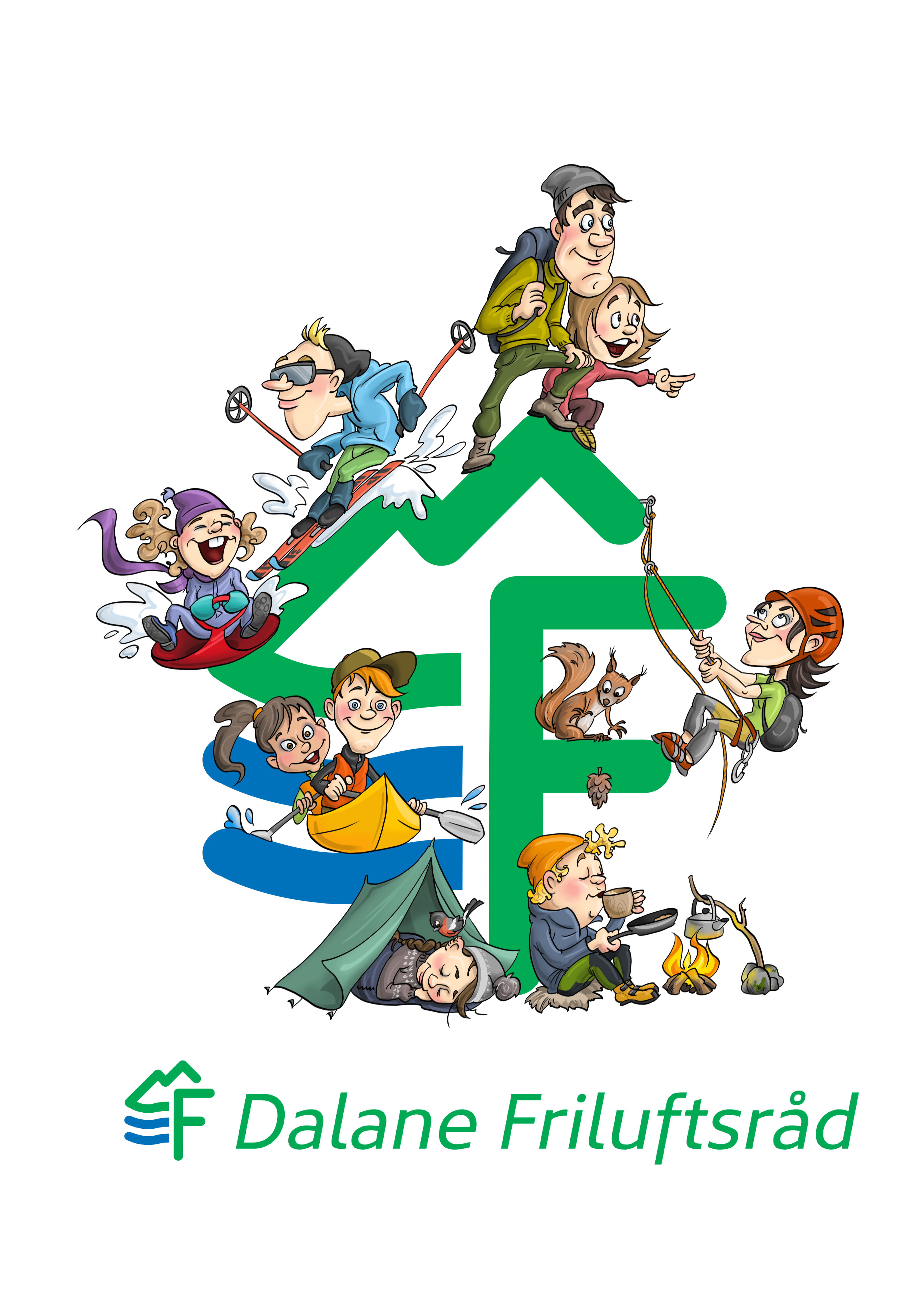 Dalane Friluftsråd tegning med logo