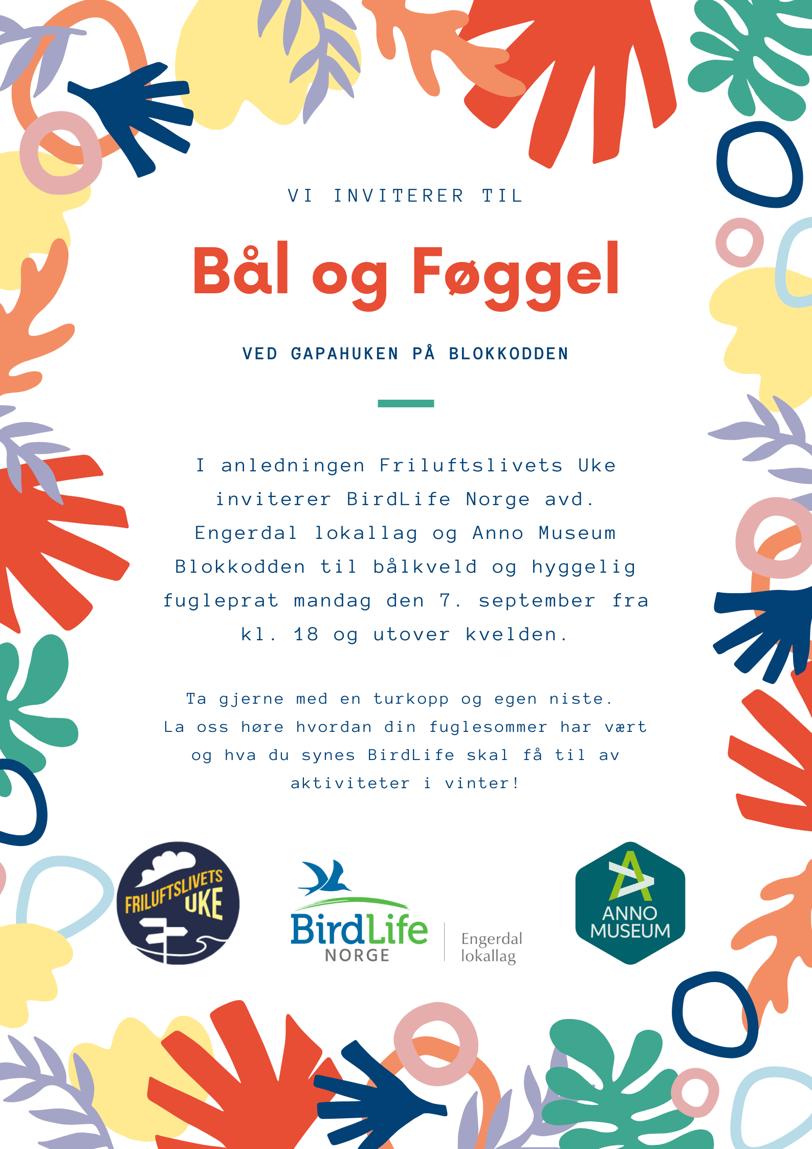 Fargerik Blader Deling Barn Plakat