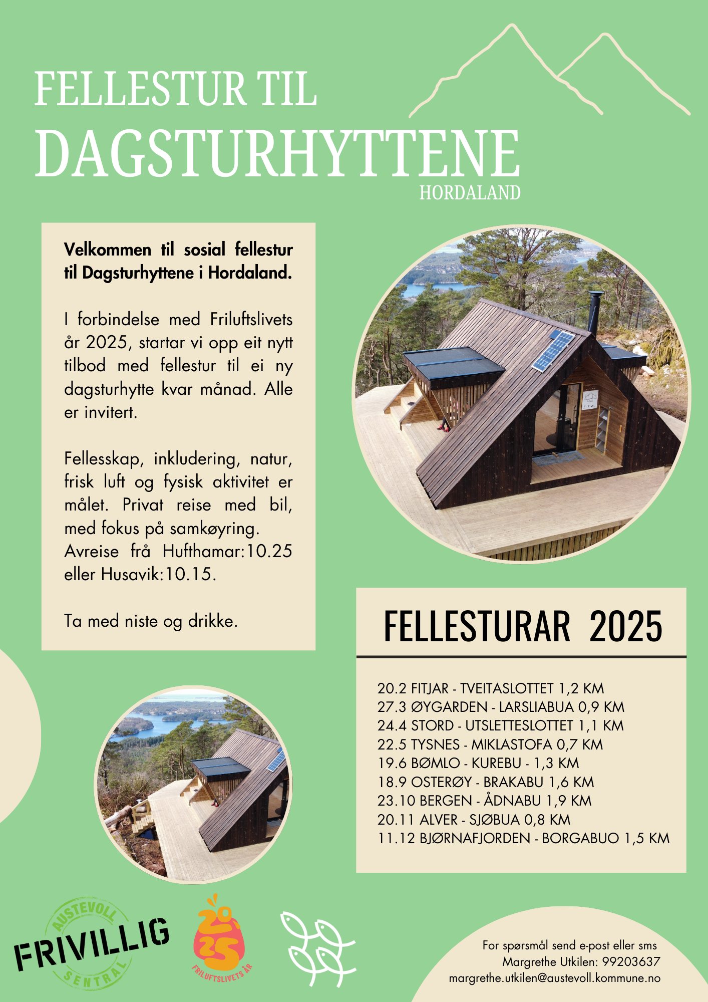 Fellestur dagturhyttene plakat