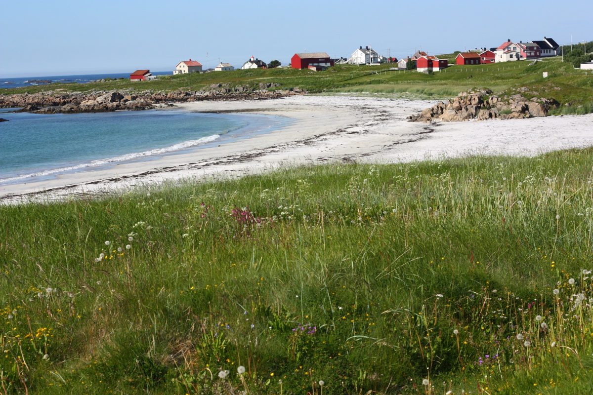 En strand på Andøya i Nord-Norge